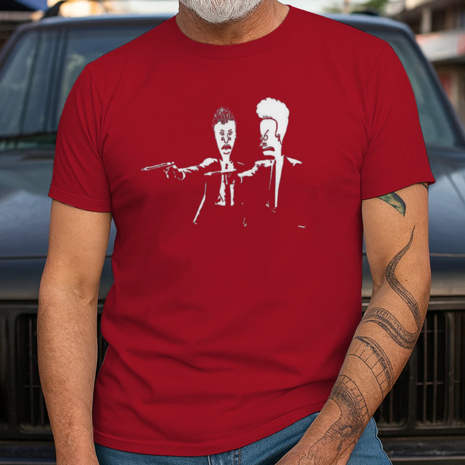 Male model, viewing the front side.